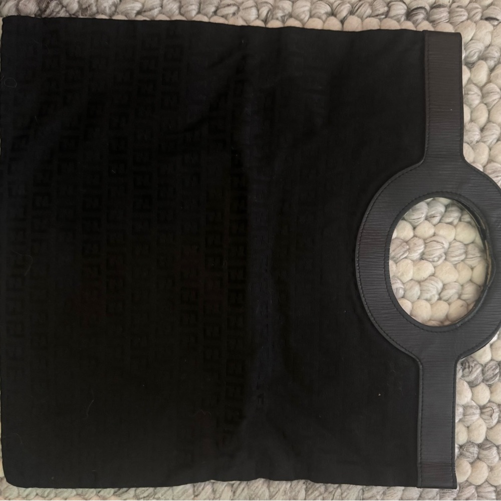 Fendi Black Tote with Circular Handle